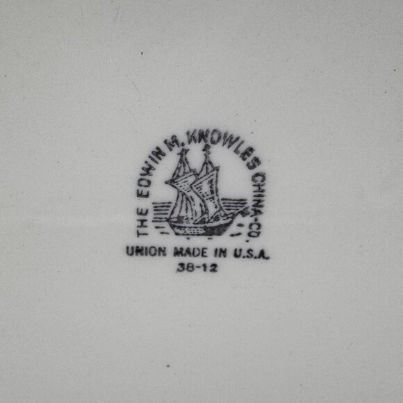 Spring Bouquet by Edwin M. Knowles 11 1/4" Oval Serving Platter Union Made USA - Picture 3 of 3